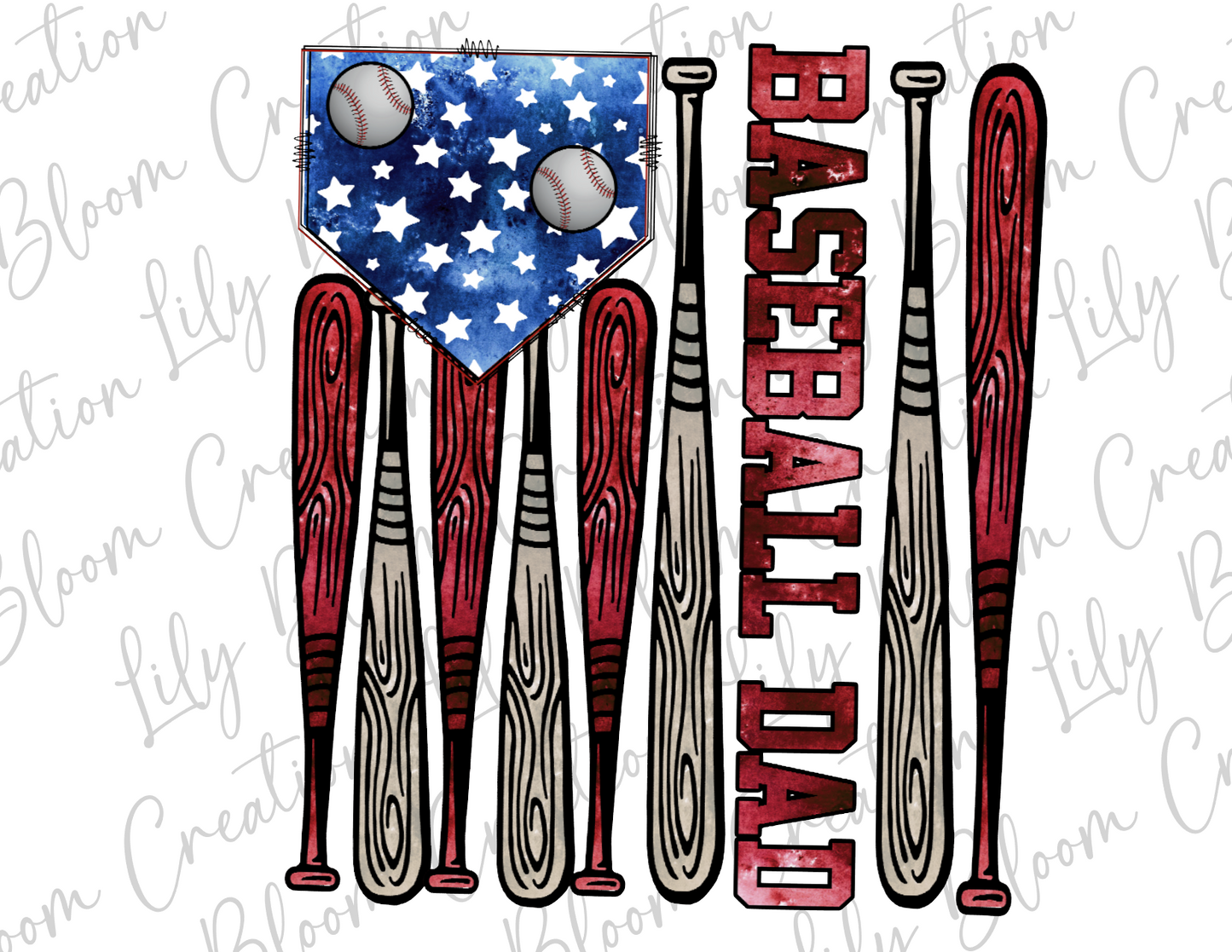 Baseball Dad w/ bats