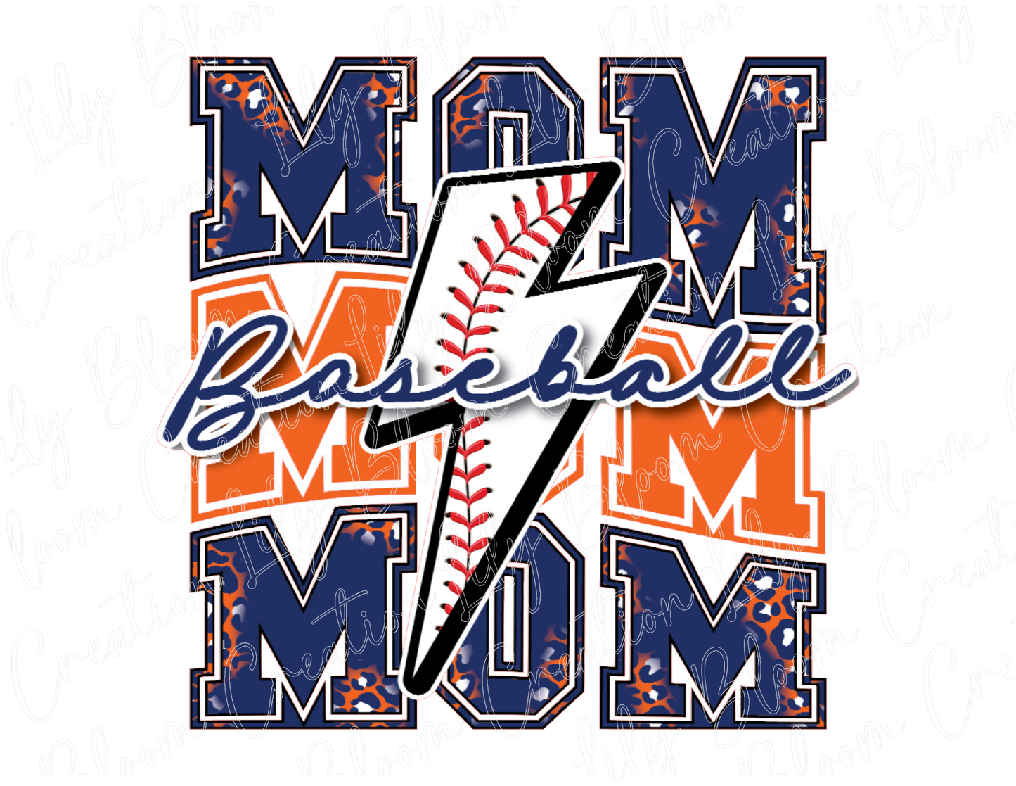 Lightning Bolt Baseball MOM
