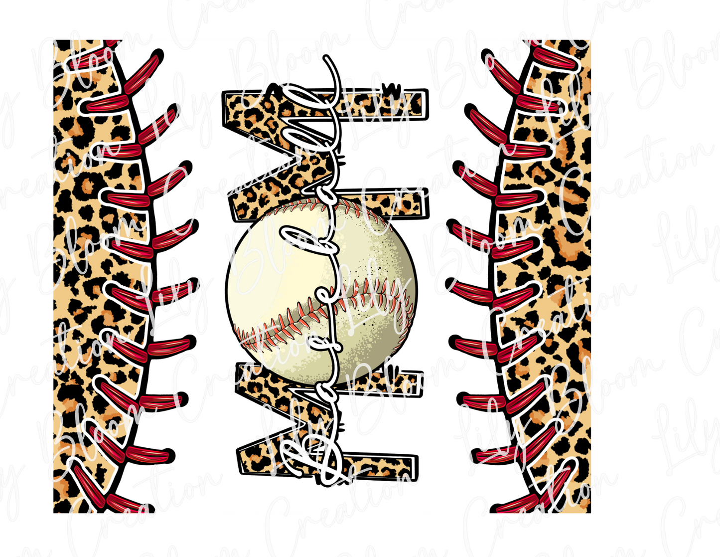 Leopard Baseball Mom Tumbler