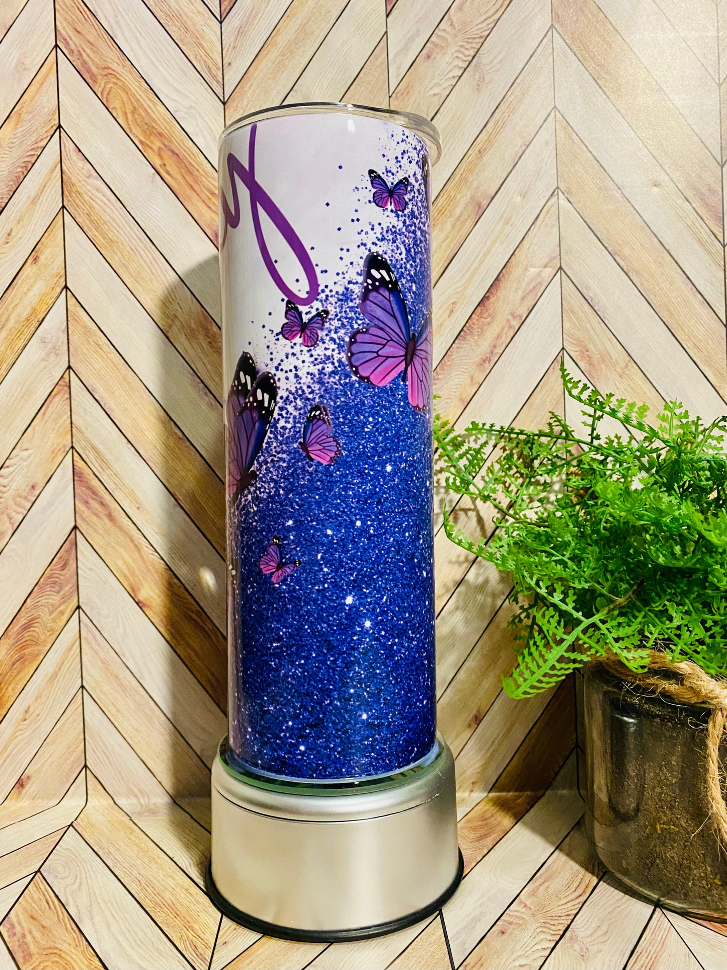 Purple Butterfly Glitter